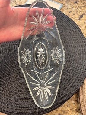 Vintage Anchor Hocking banana split dish.